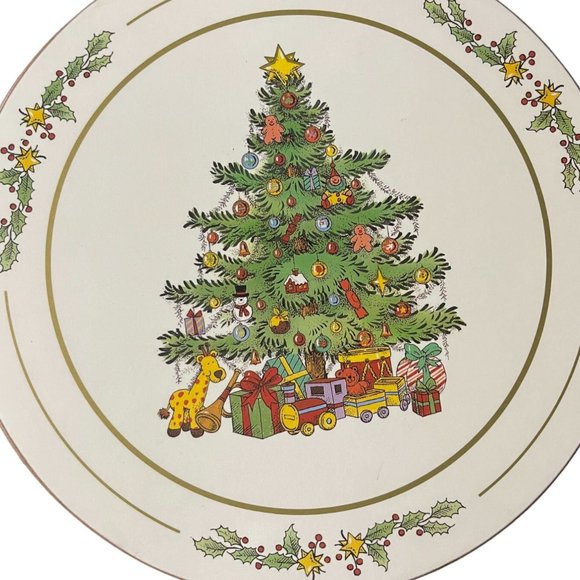 Pimpemel Holiday Vintage Pimpernel Christmas Tree And Toys Round